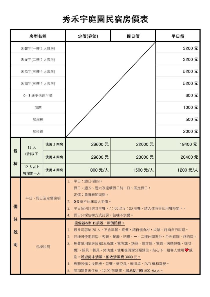 房型價格2024.9